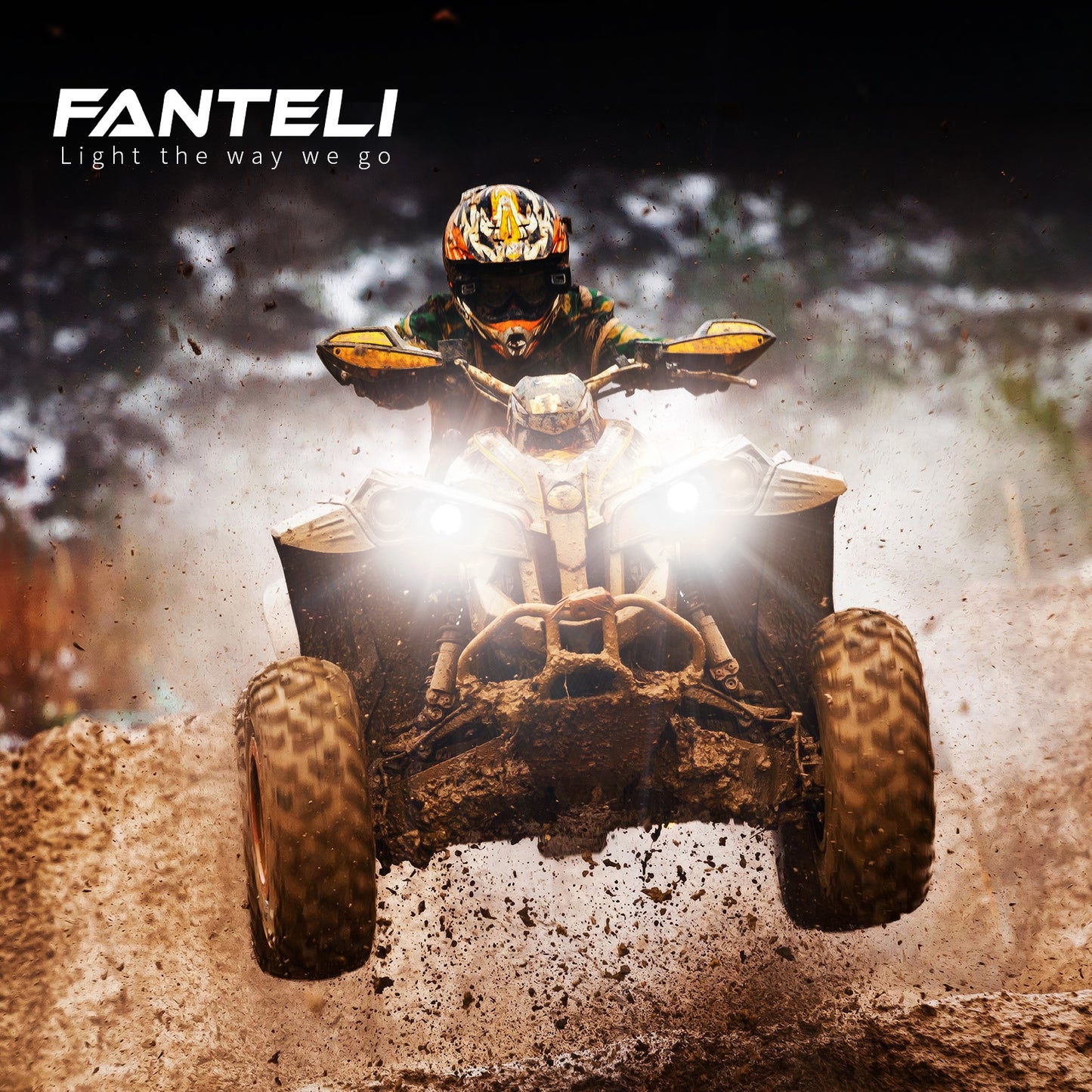 FANTELI 9145 LED Fog Light Bulbs, 400% Brighter H10 LED Fog Light Bulbs, 9140 9045 9040 Fog Lights LED 6500K Cool White for Powersport Off-Road Use, Pack of 2