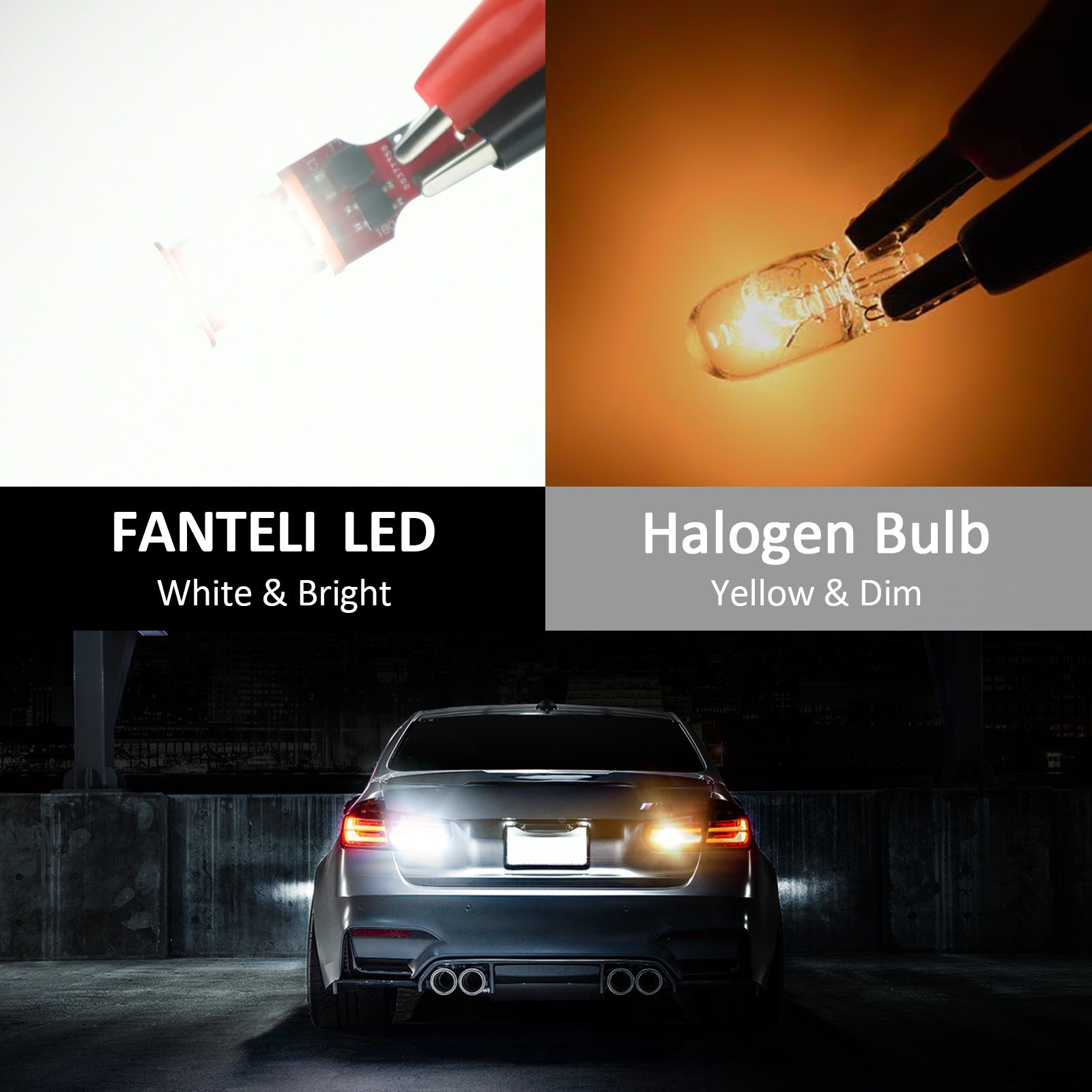 FANTELI 921 LED Bulb 6000K White Strobe Flashing LED Reverse Lights